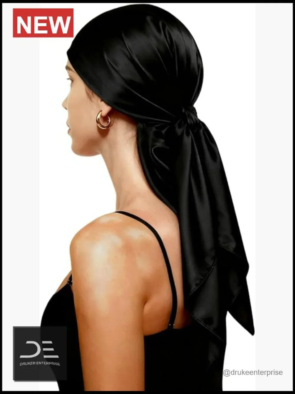 Square Silk-Like Polyester Headscarf - 35x35in Fashion Bandana Scarf